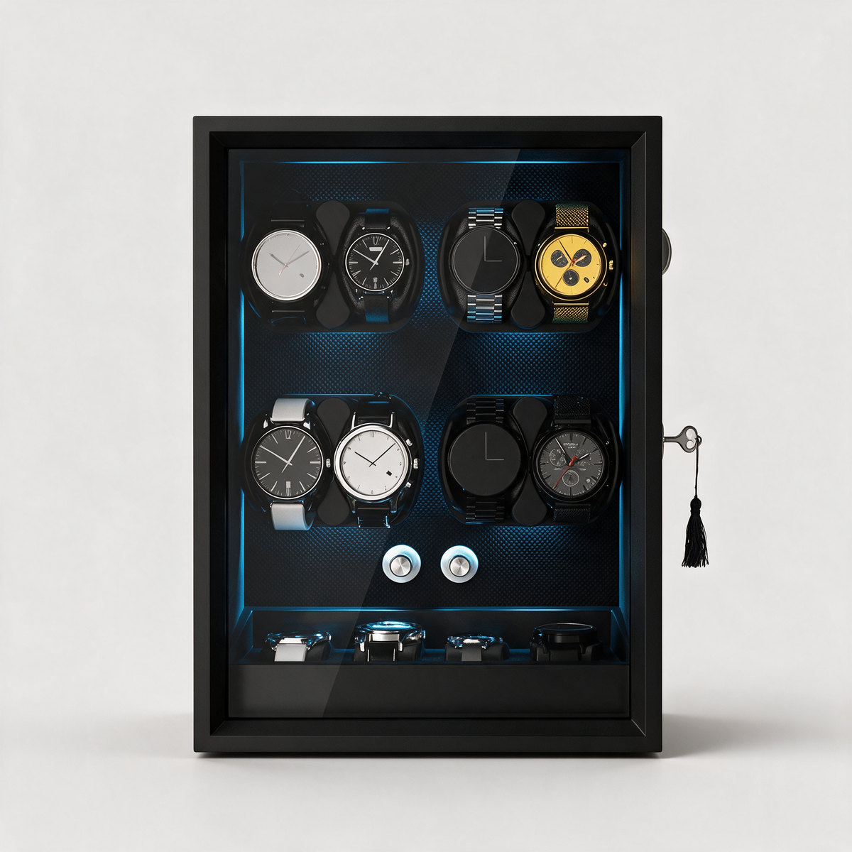 Kaldris automatic watch winder, front view