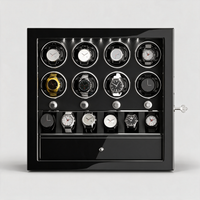Mervane 8-winder watch cabinet with jewellery drawer, front view