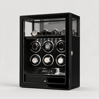 Thalorn fingerprint-lock watch winder for 6 watches, three-quarter view