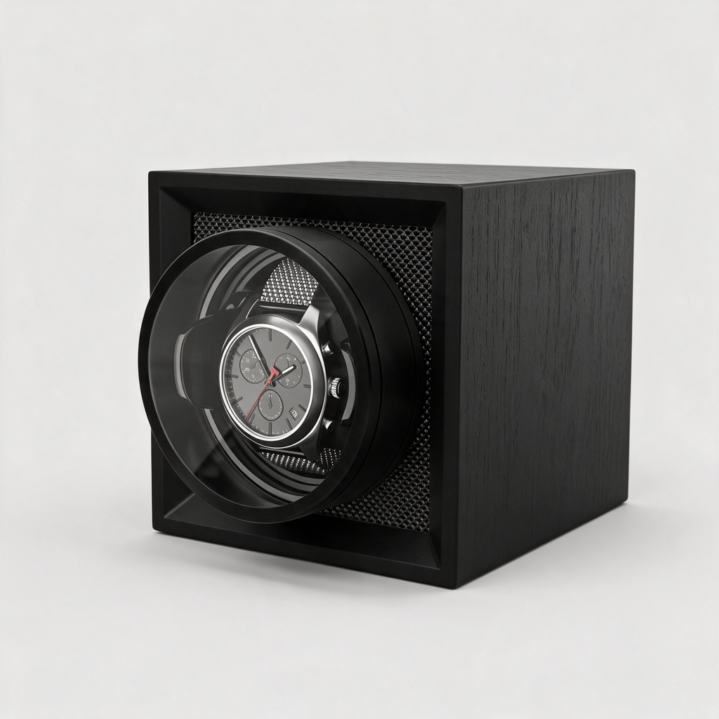 Solstane single watch winder - three-quarter angle view