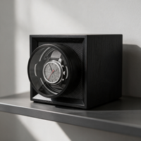 Solstane single watch winder on a minimalist studio shelf