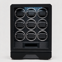Ombrance 9-slot automatic watch winder display cabinet, straight-on front view
