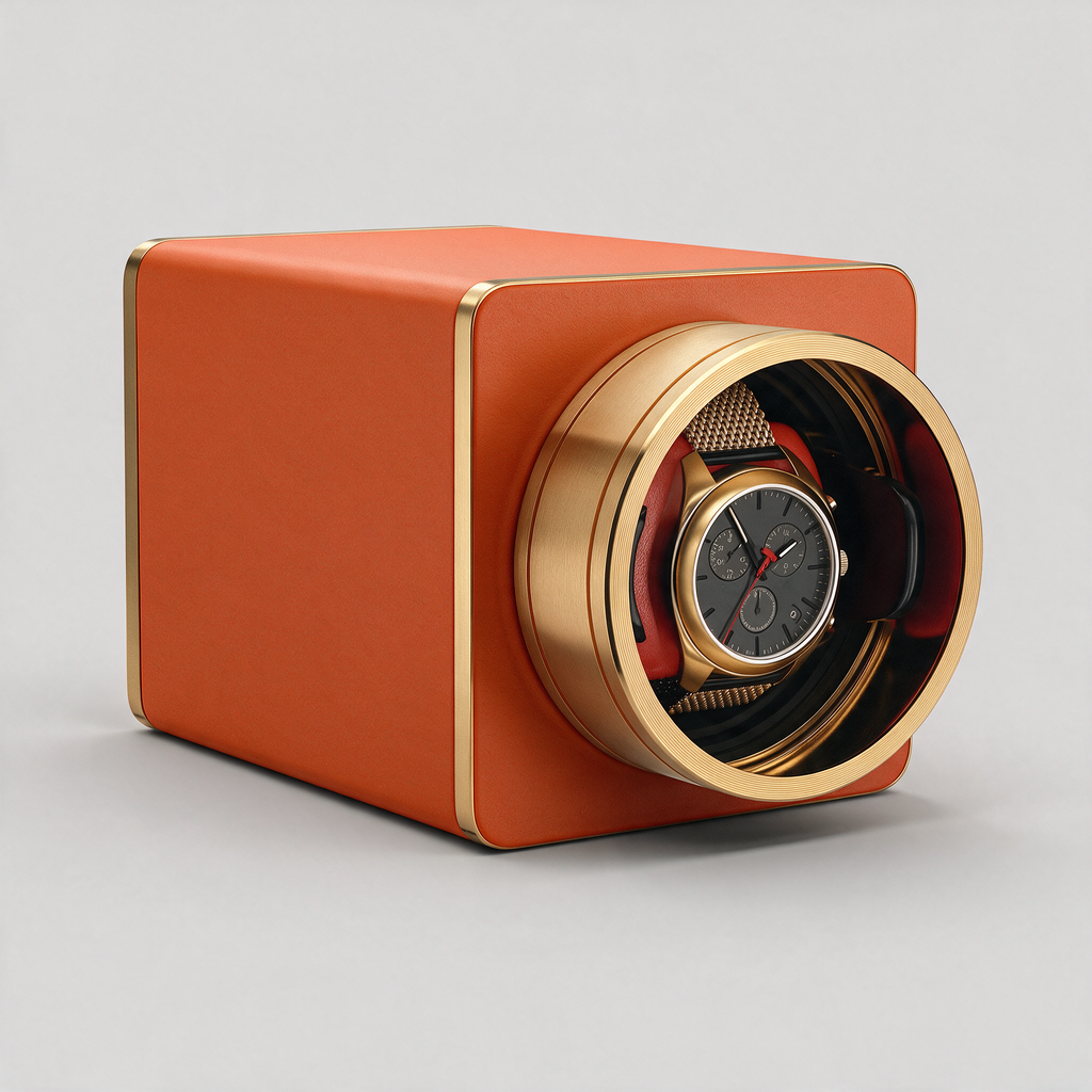 Corvane watch winder - Sunkist Orange