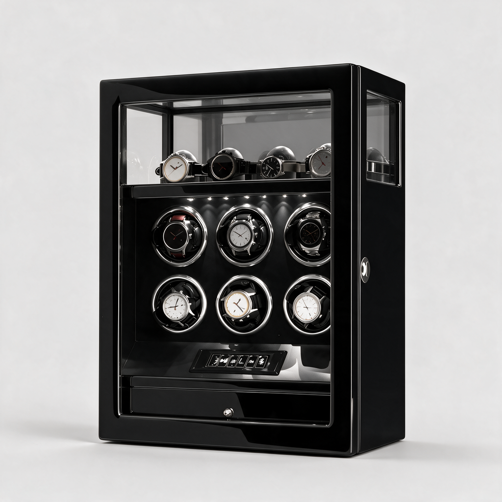 Thalorn fingerprint-lock watch winder - Black